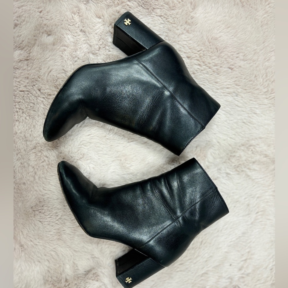 Tory Burch Black Leather Booties